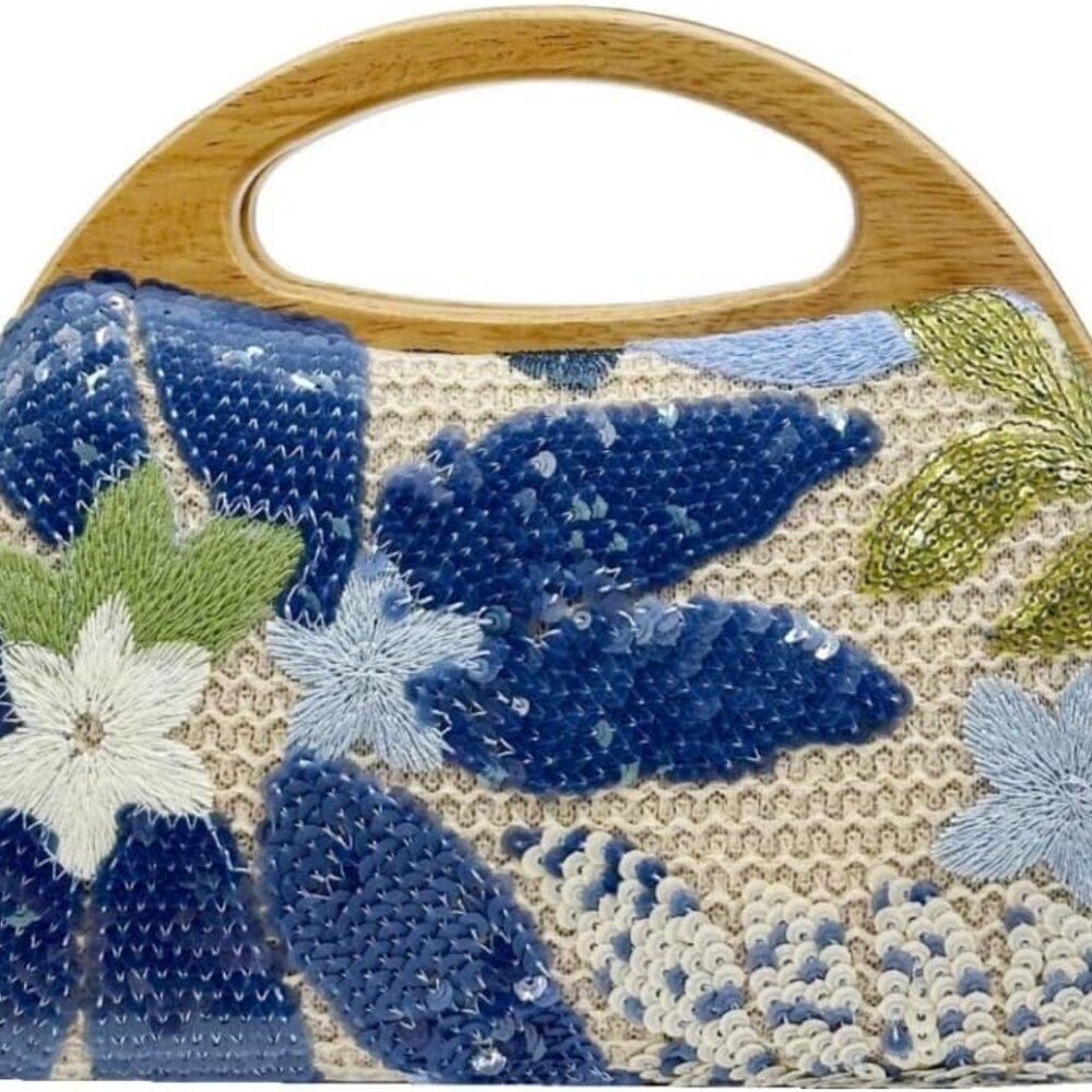 Straw Clutch Handbag Women Summer Evening Party Wedding Crossbody